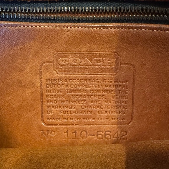 COACH Vintage 1980s Made in USA NYC Leather Saddle Bag Creed 6642 - Picture 10 of 10